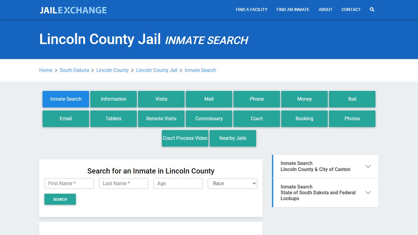 Lincoln County Jail, SD Inmate Search: Roster & Mugshots